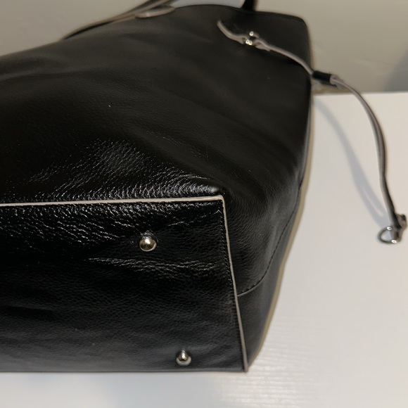 Lodis Black Leather Tote Purse EUC - Picture 3 of 10